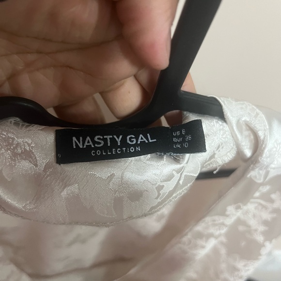 NASTY GAL SATIN WRAP TOP - Picture 2 of 2
